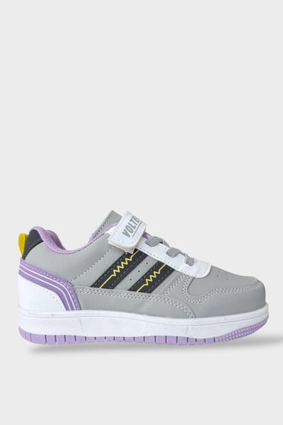 Liger Children's Lace-Up Velcro Kids' Sports Shoes Gray - Lila