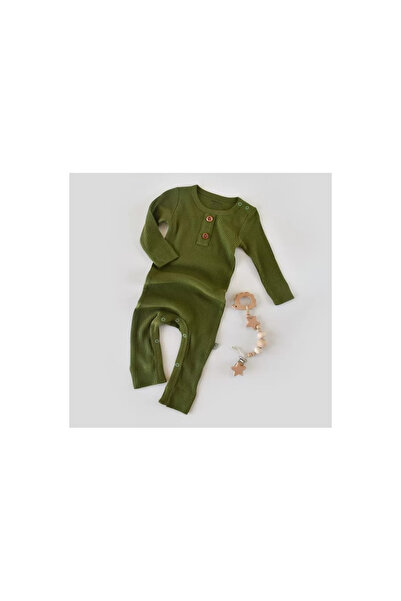 BabyCosy Long-Sleeved Jumpsuit with Long Pants in Cotton and Modal - Gray