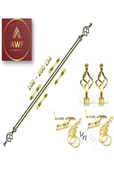 AWF AL WADI FURNITURE قضيب ستارة روماني قابل للتمديد، قضيب معدني مفرد لمعالجة...