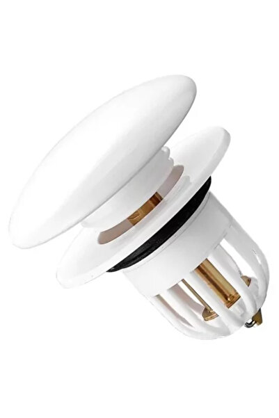 Avex Univerzální zátka na odtok dřezu, otevírání na zacvaknutí, ocel, vnější průměr 66 mm, bílá barva