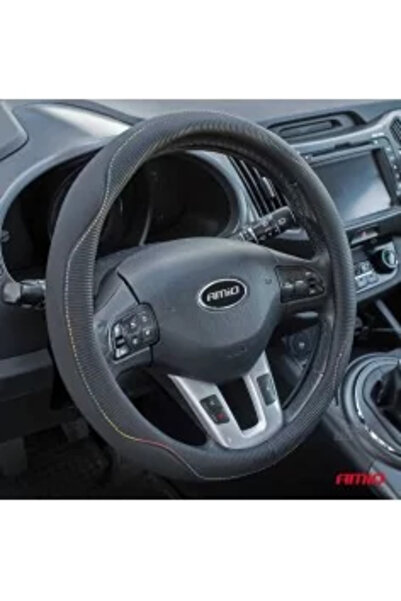 AMIO Kryt volantu černý + šedý SWC-05-M (37-39 cm)