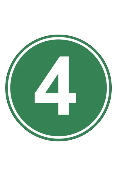 Avex Štítek, nálepka číslo 4, nálepka na nákladní automobil Euro 4, průměr 22 cm