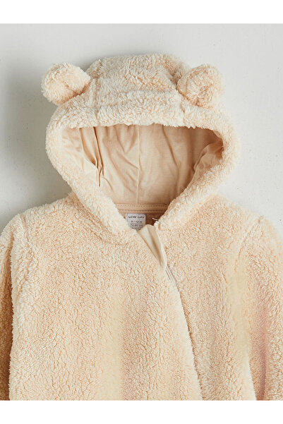 LC Waikiki Kapüşonlu Uzun Kollu Kız Bebek Pelüş Tulum