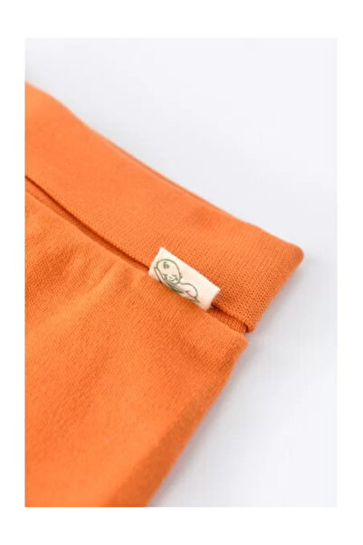 BabyCosy Pants with Booties - Cotton Orange (Size: 6-9 months)