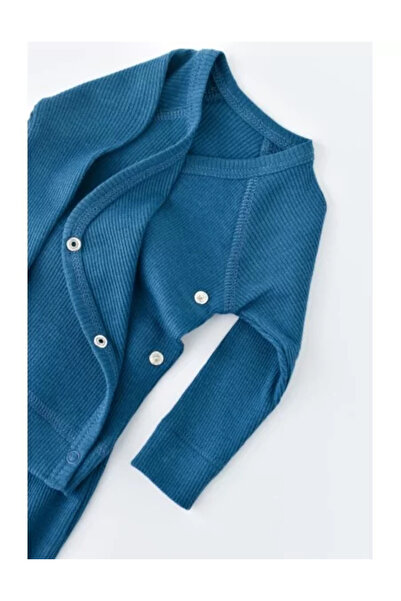 BabyCosy Set 4 pieces: blouse, pants, cap, and gloves made from cotton and modal - Navy,