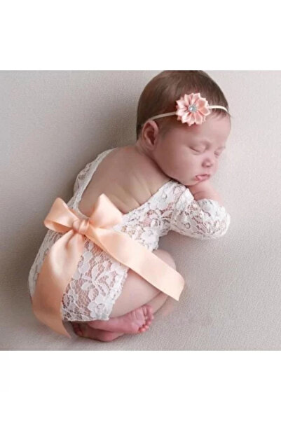 drool Set pentru poze - body plus bentita pentru nou nascut (Culoare: Roz)