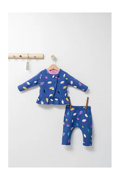 Tongs Baby Set 2 pieces with frilled blouse and pants for girls - Colorful autumn