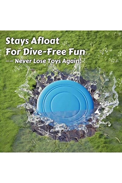 TİNEKE Dayanıklı Silikon Frizbi Köpek Oyuncağ Esnek ve Güvenli Yakalama Oyunu Diski 17.5 cm 1 ADET