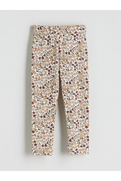 LC Waikiki Stilinizi Bize Bırakın | Beli Lastikli Çiçekli Kız Çocuk Tayt