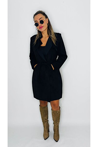 HT Boutique SİYAH TRENÇKOT