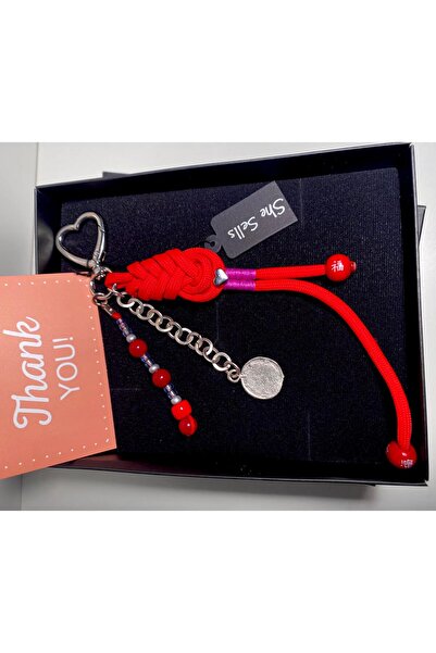 She Sells Cordelle Paracord Knitted Women's Charm - Gold and Silver Plated Detail, Bag and Keychain Accessory