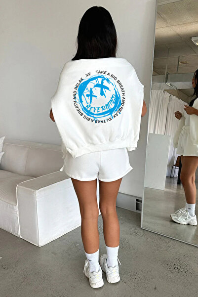 NEVERMIND Φούτερ Unisex με κουκούλα - Relax με τύπωμα oversized Hoodie