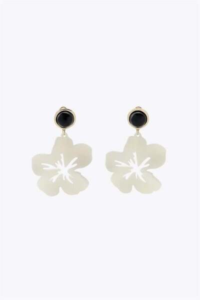 Royaleks Flower Earrings - Cream
