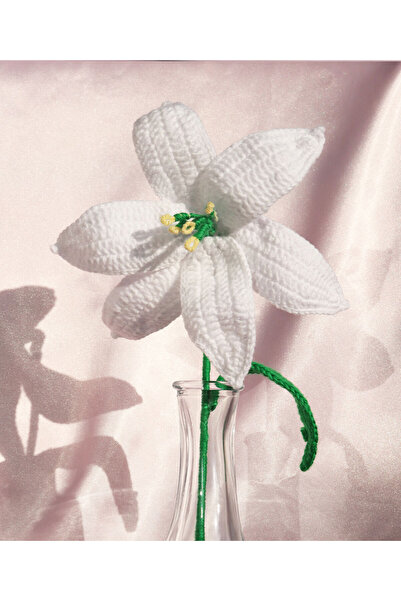 Yenress Collection El Yapımı Örgü Zambak Çiçek