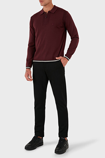 Emporio Armani 100% Wool Regular Fit Half Zipper Polo Neck Sweater Men's Sweater Em001512 Af14158 U5