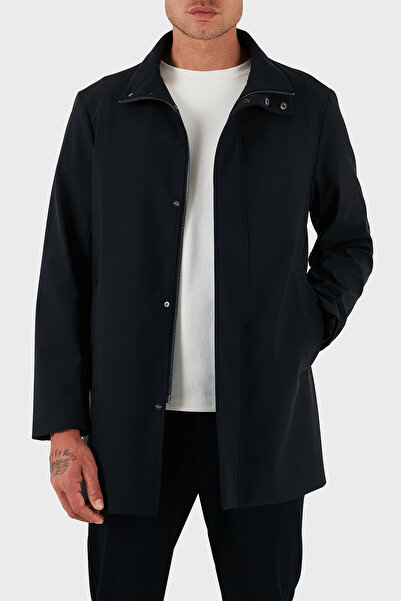 Emporio Armani Cotton Blend Stand Collar Regular Fit Trench Coat Men's Trench Coat 8N1L81 1Nzaz 0920