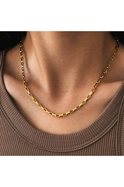 TREND COLLECTİON Altın Kaplama Kadın Kolye 3'lü Set