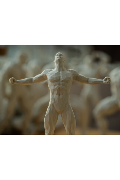 Pixelart3D Kaslı Adam Biblosu 1 Dekor Dekorasyon