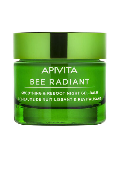 Apivita Bee Radiant Gel-night Balm Mit Propolis, Weißer Pfingstrose Und Aha&#...