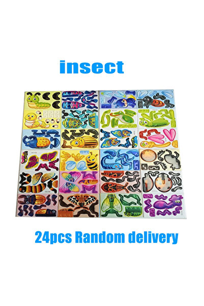 Choice1 Insects 24pcs 12-24pcs/bag 3D Animals Foam Puzzle Educational Toys for Kids Birthday Party Favor Gue