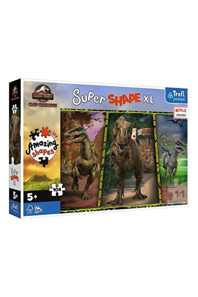 JollyMag TREFL PUZZLE PRIMO SUPER SHAPE XXL 104 JURSKÝ SVĚT