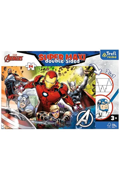 JollyMag Puzzle Trefl Primo Super Maxi 24 Disney Marvel Mocní Avengers