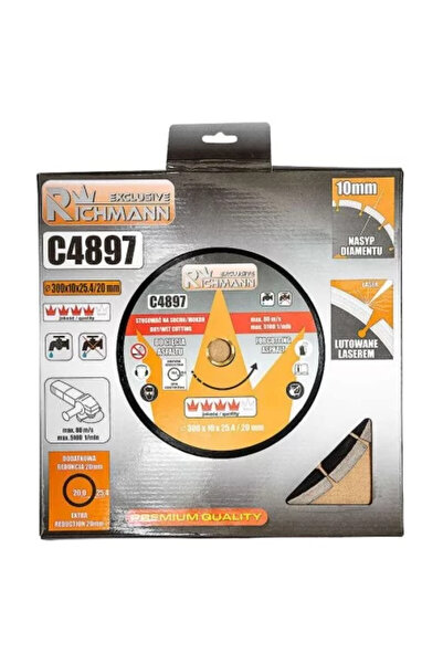 richmann exclusive Diamantový kotouč na asfalt, mokré i suché řezání, 300 x 25,4/20 mm