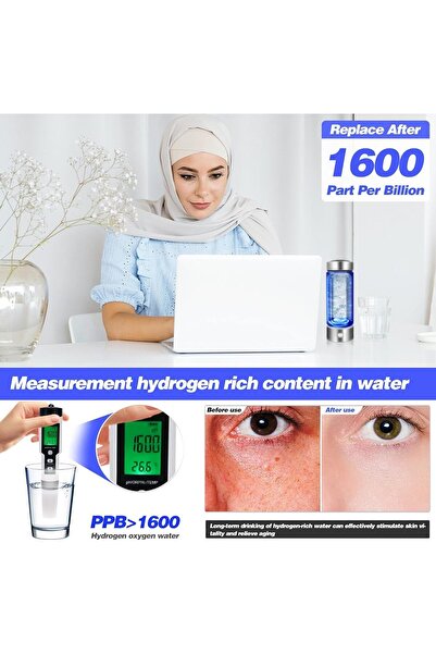 erorex Hydropures Hydrogen Water Bottle, Hydrogen Water Bottle Generator, 3Min Quick Electrolysis,