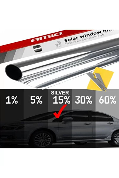AMIO Zrcadlová fólie na okna stříbrná 0,75 x 3 m (15 %)