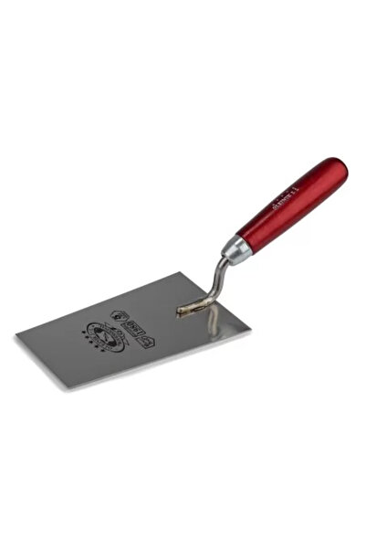 olejnik Trowel Stainless Steel, Olejnik, Narrow Trapezoid, 180 mm, Classic Welding, Wooden Handle, Red