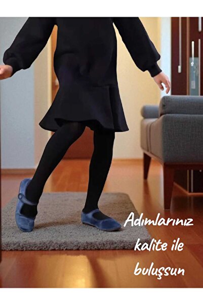 HAYEL 2 чифта черни и сиви висококачествени памучни чорапи до коляното за момичета, училищни чорапи