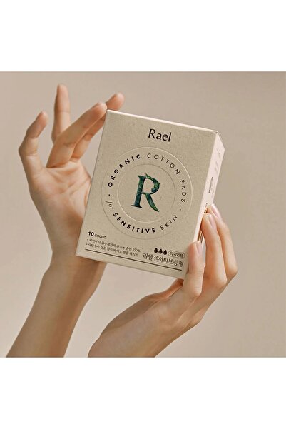 Rael_SA فوط صحية كبيرة من القطن العضوي الكوري من رايل، عبوة من 10 فوط صحية طب...