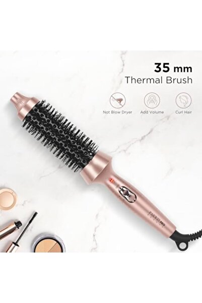 PARWIN PRO BEAUTY Thermal Brush, 1.3"/35mm Heated Round Brush for Blowout Look, Ionic Hot Brush