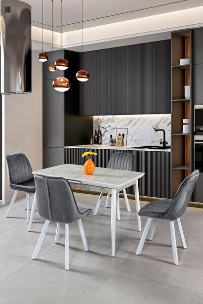 Eymense Essen 4 Sandalyeli Mutfak Masa Takımı