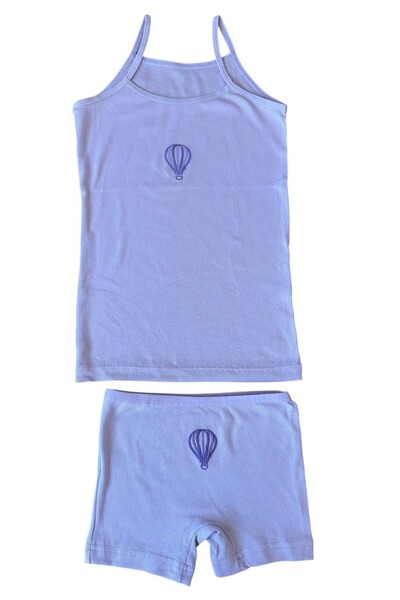 KOTA Lilac Strappy Girls' Tank Top and Boxer Set