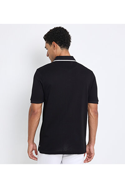 Ben Sherman Men's Black Pique Polo