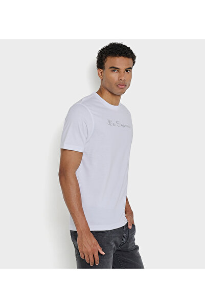 Ben Sherman Men's White Crew Neck Tee