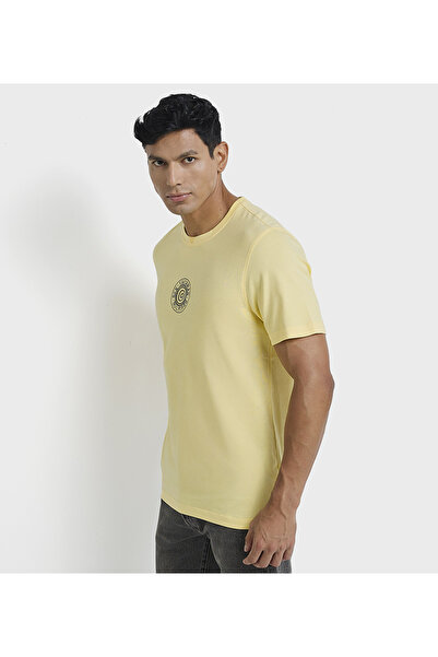 Ben Sherman Men's Yellow Crew Neck Tee