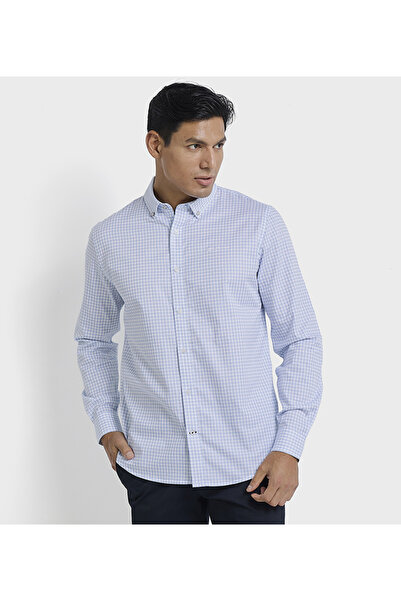 Ben Sherman قميص رجالي كاجوال أزرق