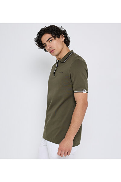 Ben Sherman Men's Green Pique Polo