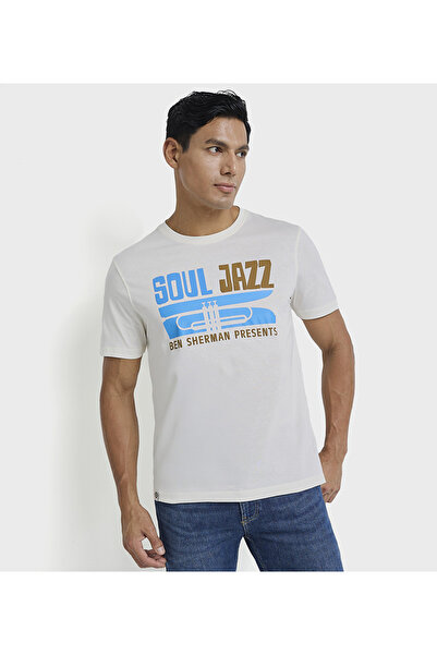 Ben Sherman Men's White Crew Neck Tee