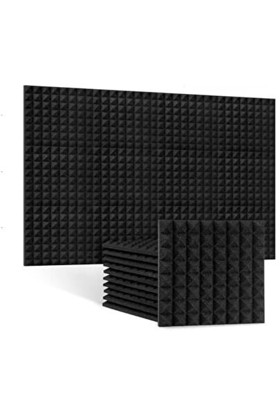 Echonik Pyramid Acoustic Panels - Pack of 12 Acoustic Panels - High Density Acoustic Foam - Self Adh