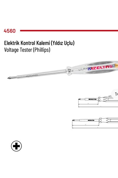 İzeltaş Kontrol Kalemi 190mm Yıldız