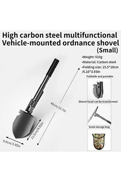 choice2 مجرفة هندسية قابلة للطي صغيرة الحجم، متعددة الاستخدامات، سميكة، مناسب...