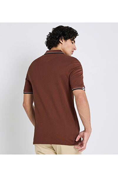 Ben Sherman Men's Brown Pique Polo