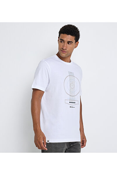 Ben Sherman Men's White Crew Neck Tee