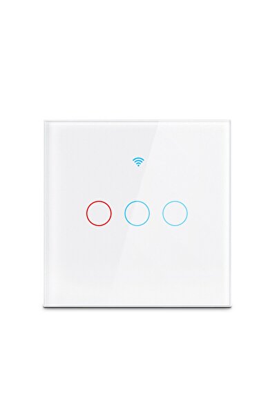 Choice9 EU white three Work with Tuya WIFI Smart Home Switch Light Wall US/EU...