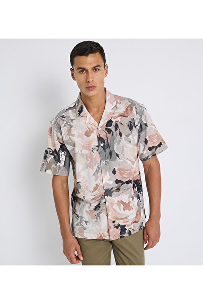 Ben Sherman Men's Multicolor Resort collor shirt