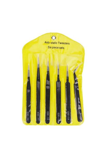 REKOTOOLS -6 Parça Esd Hassas Cımbız Seti Antistatik Cımbız SETİ