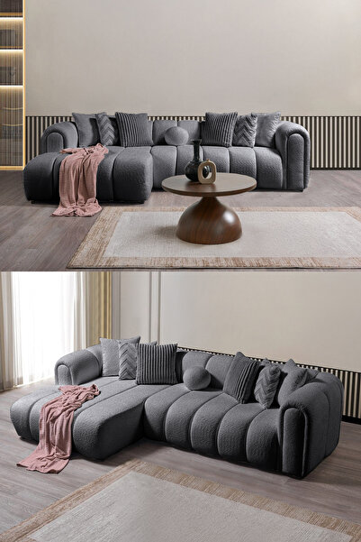 Eymense Nline Köşe Koltuk Takımı Antrasit Sol Köşe